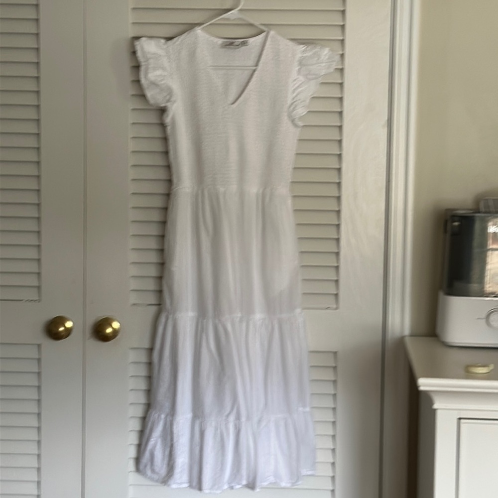 Vineyard Vines Smocked V-Neck Midi Dress - XS